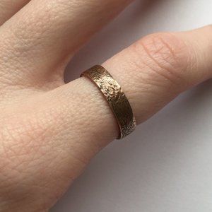 Distressed Copper Penny Coin Ring Handmade Gothic Unisex Vintage Therapeutic